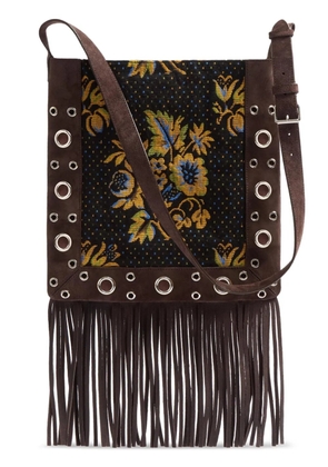 Valentino Garavani Nellcôte jacquard shoulder bag - Brown
