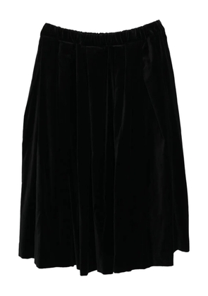 Comme Des Garçons Comme Des Garçons velvet pleated skirt - Black