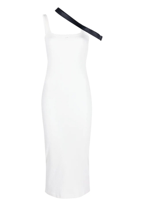 Courrèges strap-detail midi dress - White