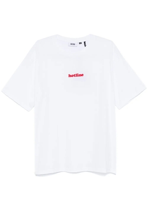 GCDS embroidered-motif T-shirt - White