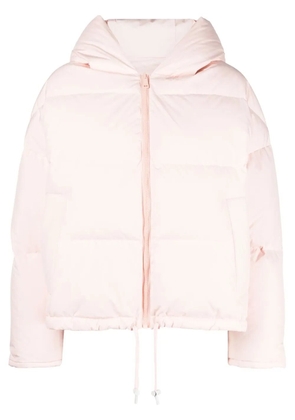 Yves Salomon drawstring-hem puffer jacket - Pink