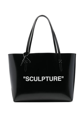 Off-White slogan-print tote bag - Black