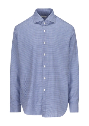 Xacus check-pattern shirt - Blue