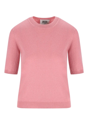 ALPHA STUDIO short-sleeve cashmere top - Pink