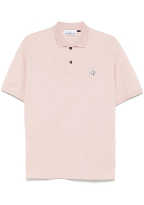 Stone Island piqué cotton polo shirt - Pink