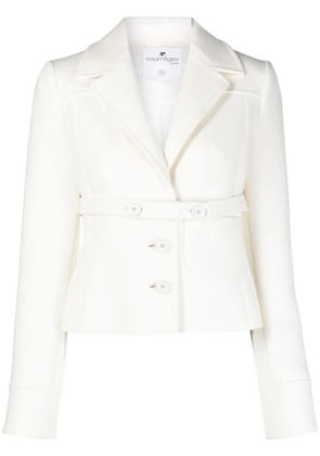 Courrèges notched-lapel single-breasted blazer - White