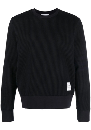 Thom Browne 4-Bar seersucker sweatshirt - Blue