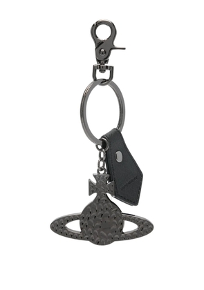 Vivienne Westwood Orb hammered keyring - Black