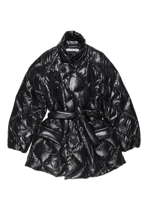 Acne Studios quilted belted padded coat - Black