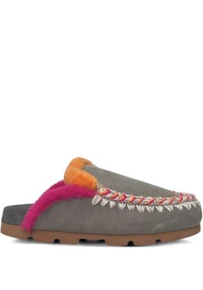 Mou Winter Bio overstitching mules - Grey