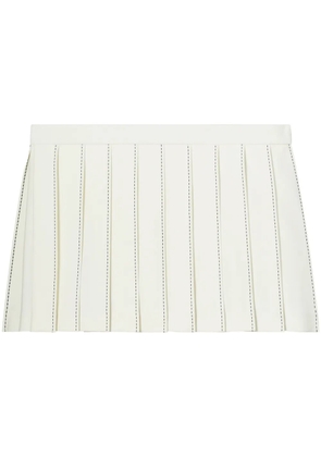 Tory Burch pleated mini skirt - White