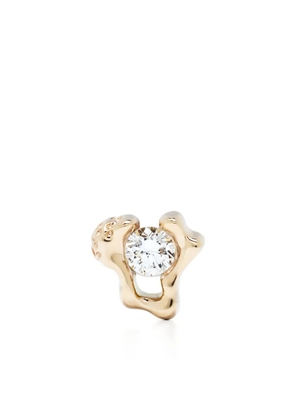 Maria Black 14kt yellow gold Molten diamond stud earring