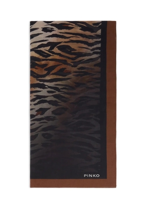 PINKO animal-print scarf - Black