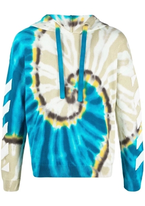 Off-White Arrows-motif tie-dye hoodie - Neutrals