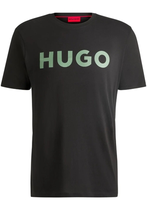HUGO logo-print cotton T-shirt - Black