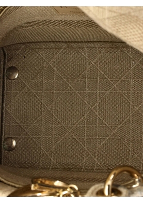 Christian Dior Pre-Owned Lady D-Lite Bag Cannage Embroidered Canvas Medium satchel - Neutrals