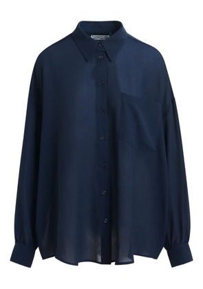 Essentiel Antwerp ruffle-sleeve shirt - Blue