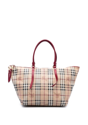 Burberry Pre-Owned 2000-2017 Medium Haymarket Check Coated Canvas Salisbury tote bag - Brown