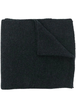 Polo Ralph Lauren embroidered-logo ribbed scarf - Grey