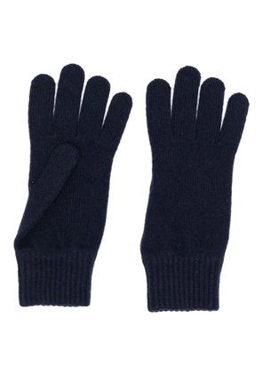 Sunspel Recycled Cashmere gloves - Blue