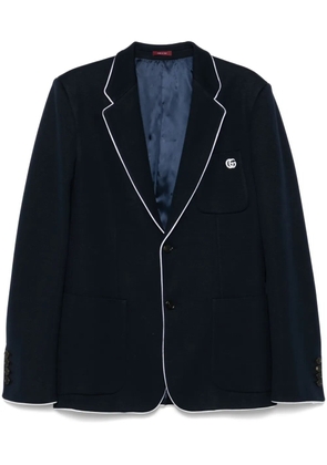Gucci embroidered jersey blazer - Blue
