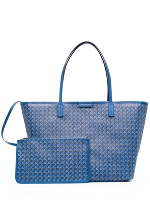 Tory Burch Basketweave-pattern tote bag - Blue