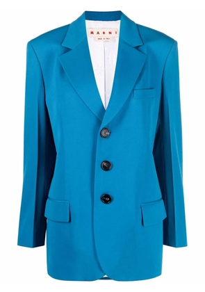 Marni notched-lapel single-breasted blazer - Blue
