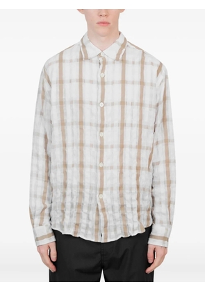 Vous Décidez checked shirt - White