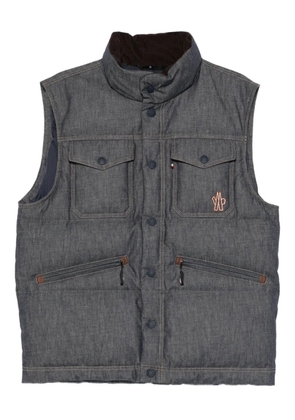 Moncler Grenoble chest-pocket padded gilet - Blue