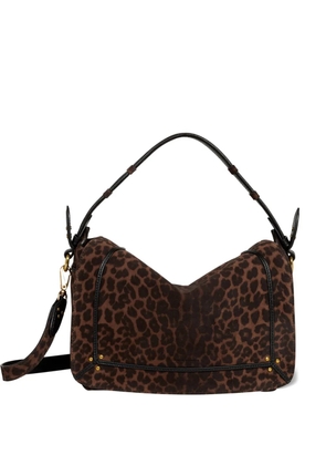 Jérôme Dreyfuss Pepito M leopard shoulder bag - Brown