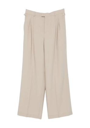 AMI Paris pleated wide-leg trousers - Neutrals