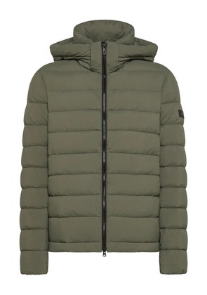 Peuterey detachable-hood quilted jacket - Green