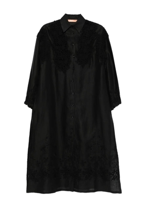 Ermanno Scervino embroidered collar shirt - Black