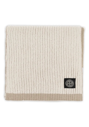 Stone Island logo-patch scarf - Neutrals