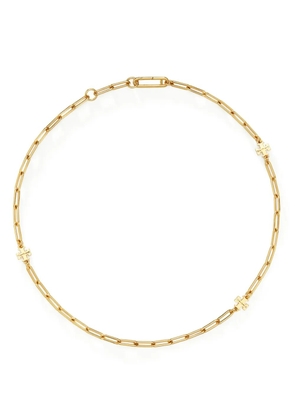 Tory Burch Good Luck logo-plaque necklace - Gold