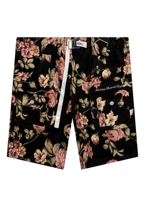 Advisory Board Crystals floral-jacquard waterproof shorts - Black