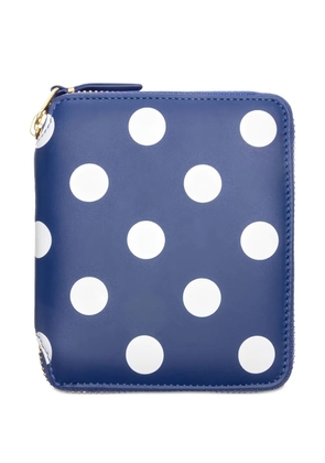Comme Des Garçons Wallet polka-dot zipped wallet - Blue