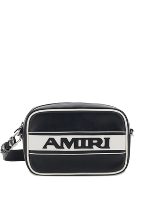 AMIRI striped logo shoulder bag - Black