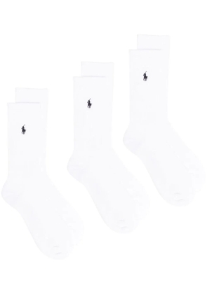 Polo Ralph Lauren three-pack Polo Pony ankle socks - White