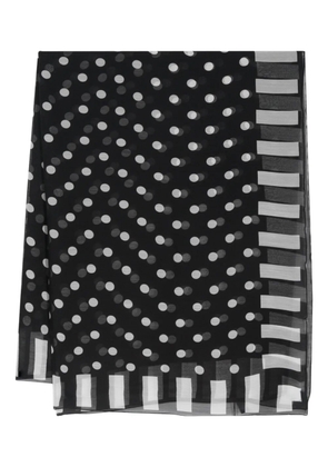 Dolce & Gabbana polka-dot silk scarf - Black