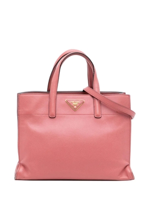 Prada Pre-Owned 2000-2025 Saffiano Soft Triple Pocket Tote satchel - Pink