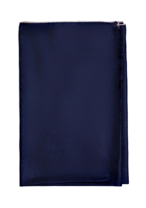 Eleventy frayed-trim embroidered scarf - Blue