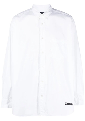 Comme des Garçons Homme logo-patch cotton shirt - White