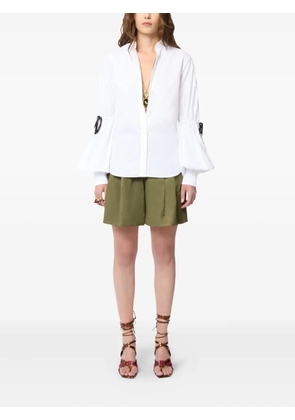 Nina Ricci bow cotton shirt - White