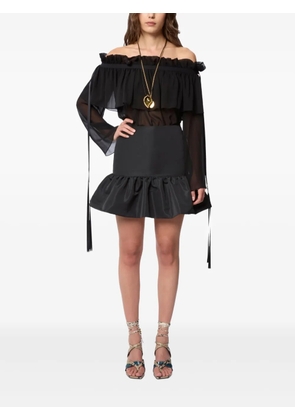 Nina Ricci peplum mini fitted skirt - Black