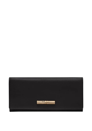 Longchamp Le Roseau long continental wallet - Black