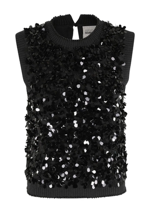 Semicouture sequinned waistcoat - Black