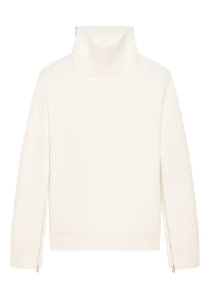 Courrèges high-neck zip-detail sweater - White