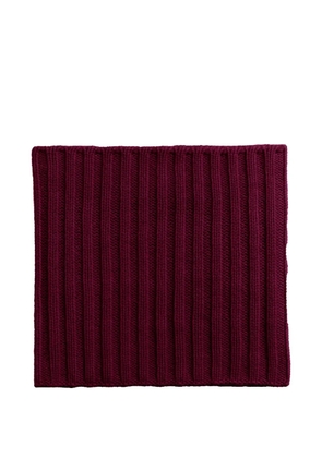 Chinti & Parker ribbed-knit scarf - CLARET RED