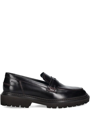 Gant stitched penny-strap loafers - Black